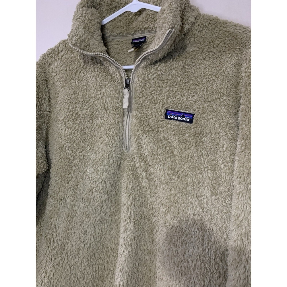 Patagonia Womens Los Gatos 1/4 Quarter Zip Deep Pile Fleece Sherpa XL - Picture 2 of 4